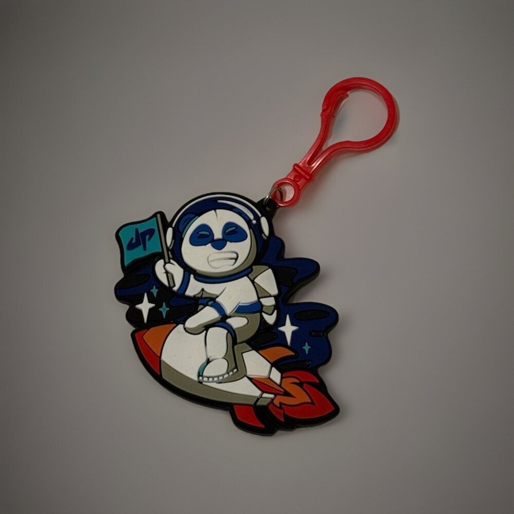 Panda Astronaut  Rocketship Dude‎ Perfect KeyChain RARE Backpack Keys Accessory